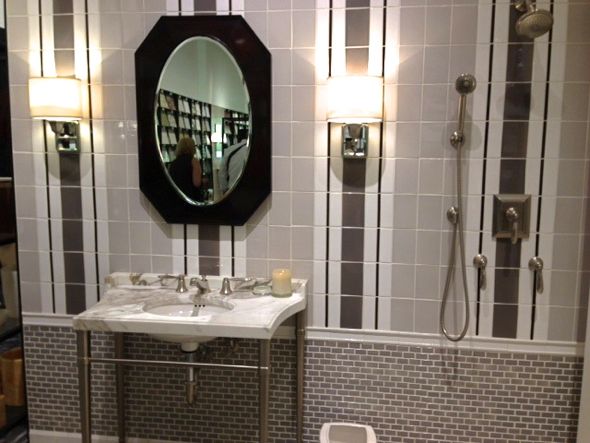 Brown and White Tile Design- MDI